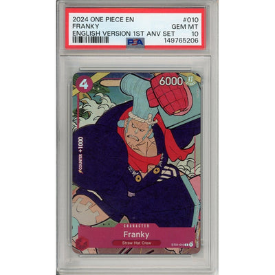 One Piece TCG One Piece Graded: Franky St01-010 1st Anniversary Set PSA 10