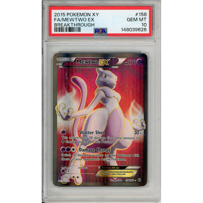 Pokémon Pokemon Graded: Mewtwo EX 158/162 Breakthrough (2015) Full Art PSA 10