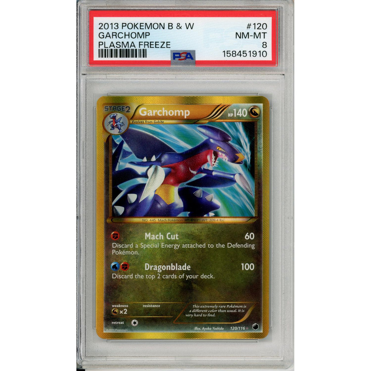Pokémon Pokemon Graded: Garchomp 120/116 Plasma Freeze (2013) Gold PSA 8