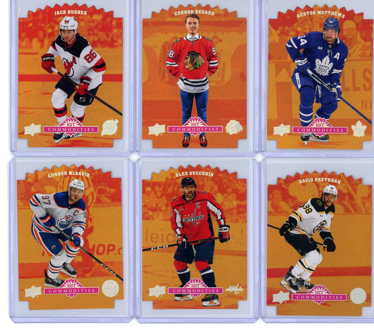 Hockey Upper Deck Hot Commodities 6-Card Die-Cut 2024 Upper Deck Cdd Promo Set