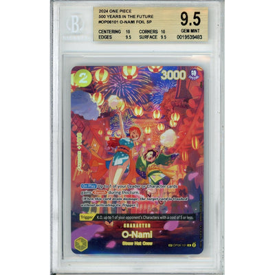Pokémon One Piece Graded: O-Nami Op06-101 500 Years In The Future Beckett 9.5