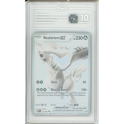 Pokémon Pokemon Graded: Reshiram EX 173/86 White Flare (2025) White Monochrome Holo Tag 10