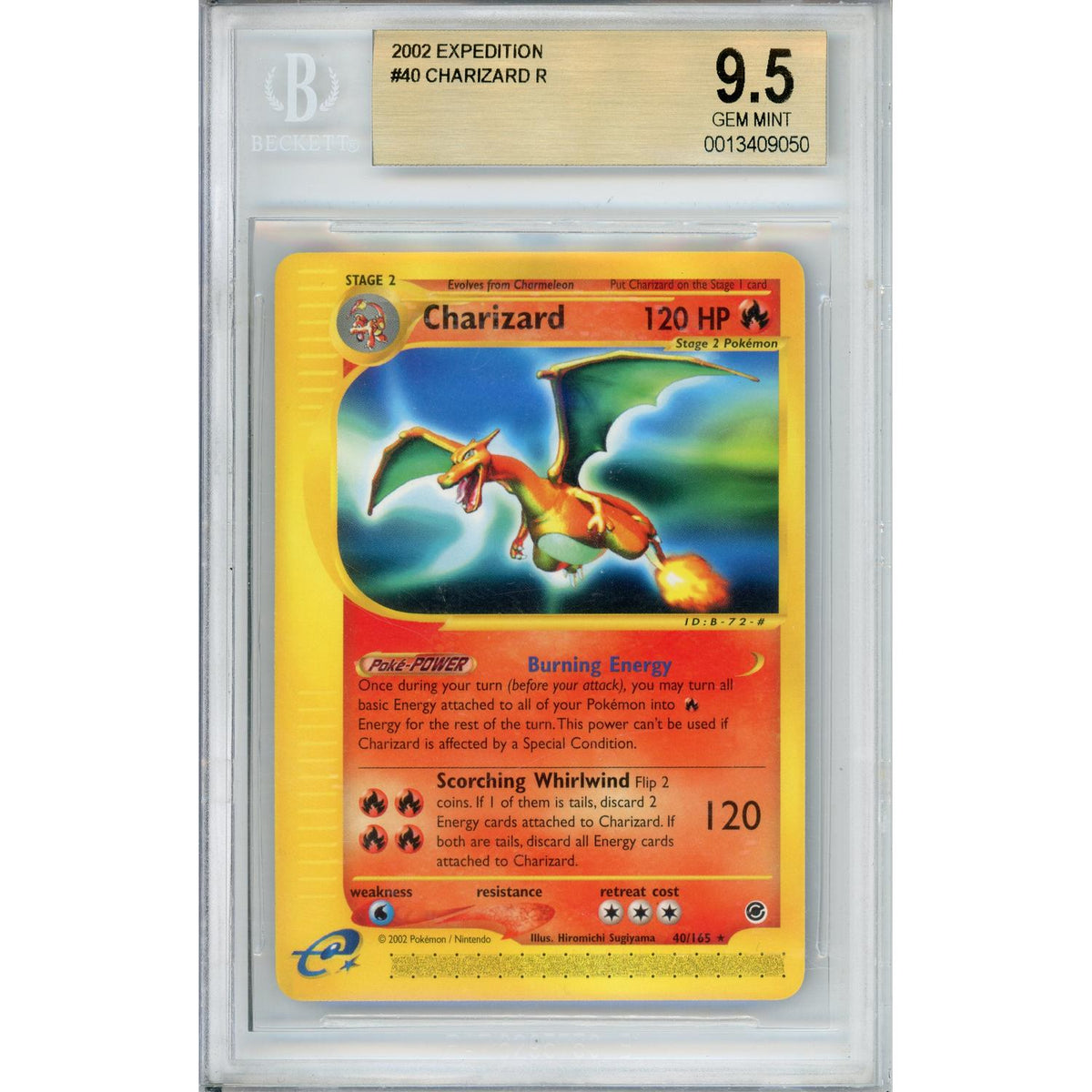 Pokémon Pokemon Graded: Charizard 40/165 Expedition (2002) Beckett 9.5