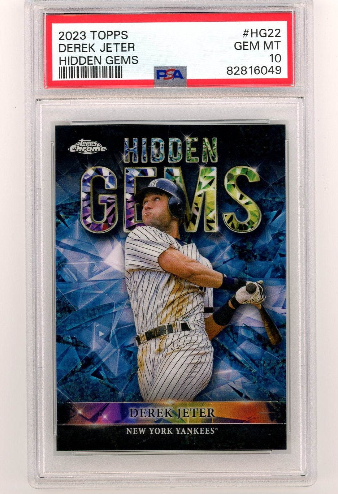 Baseball Topps Derek Jeter 2023 Topps Chrome Hidden Gems SSP PSA 10