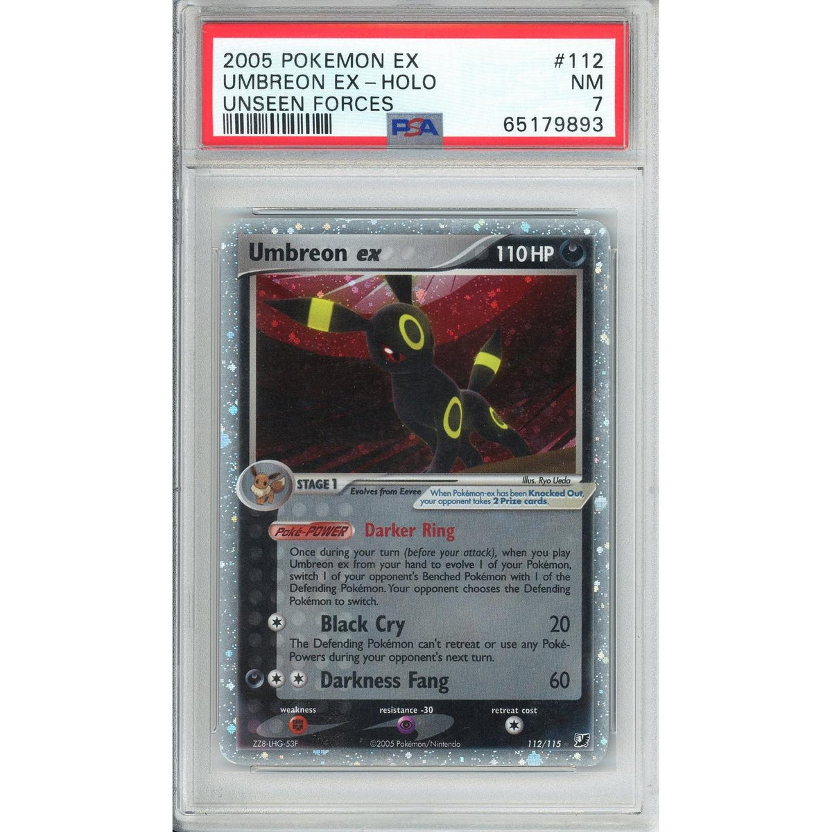 Pokémon Pokemon Graded: Umbreon EX 112/115 EX Unseen Forces (2005) Holo PSA 7