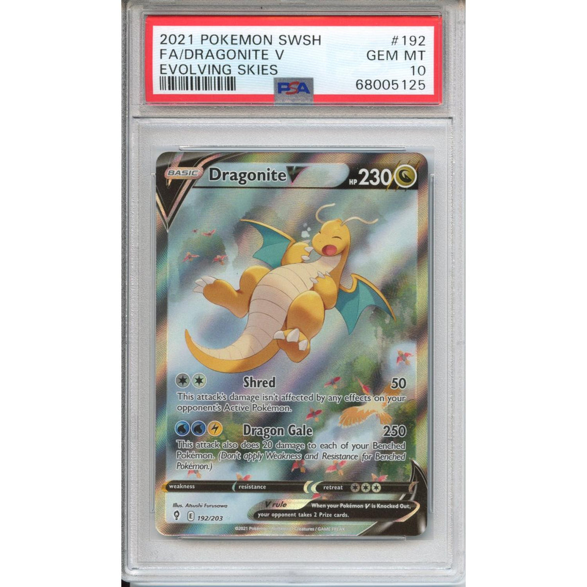 Pokémon Pokemon Graded: Dragonite V Alt PSA 10