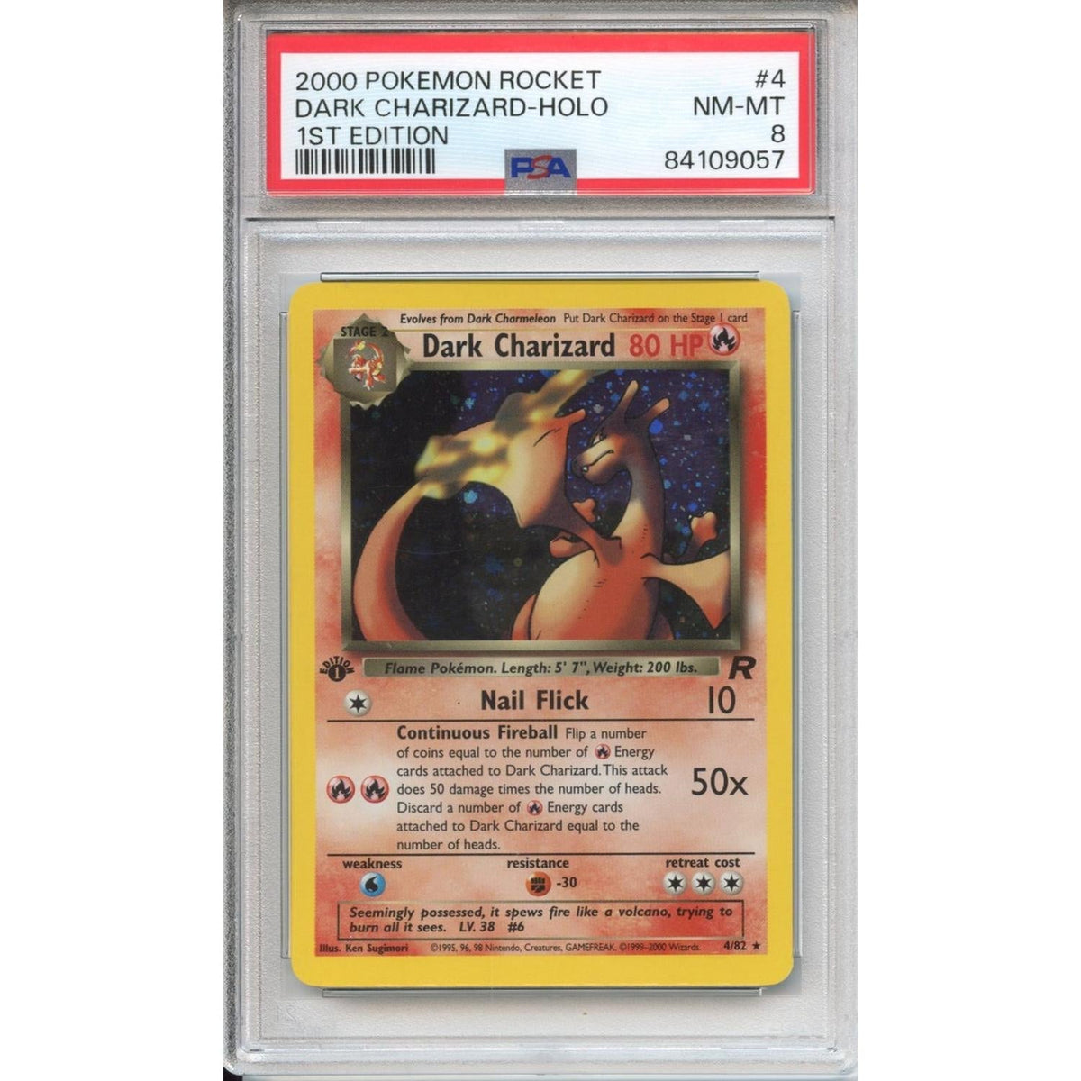 Pokémon Pokemon Graded: 1st Edition Dark Charizard PSA 8