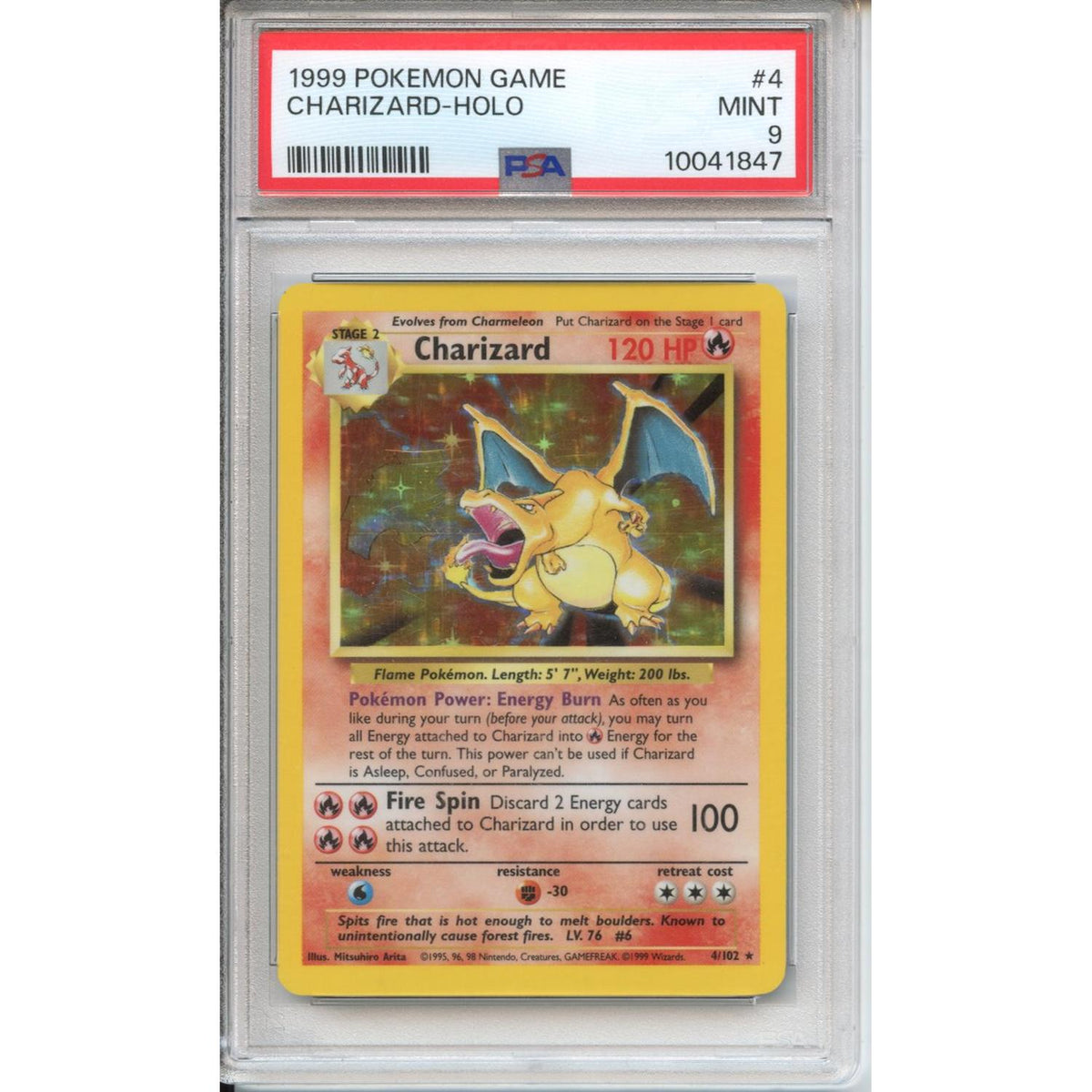Pokémon Pokemon Graded: Base Set Charizard PSA 9