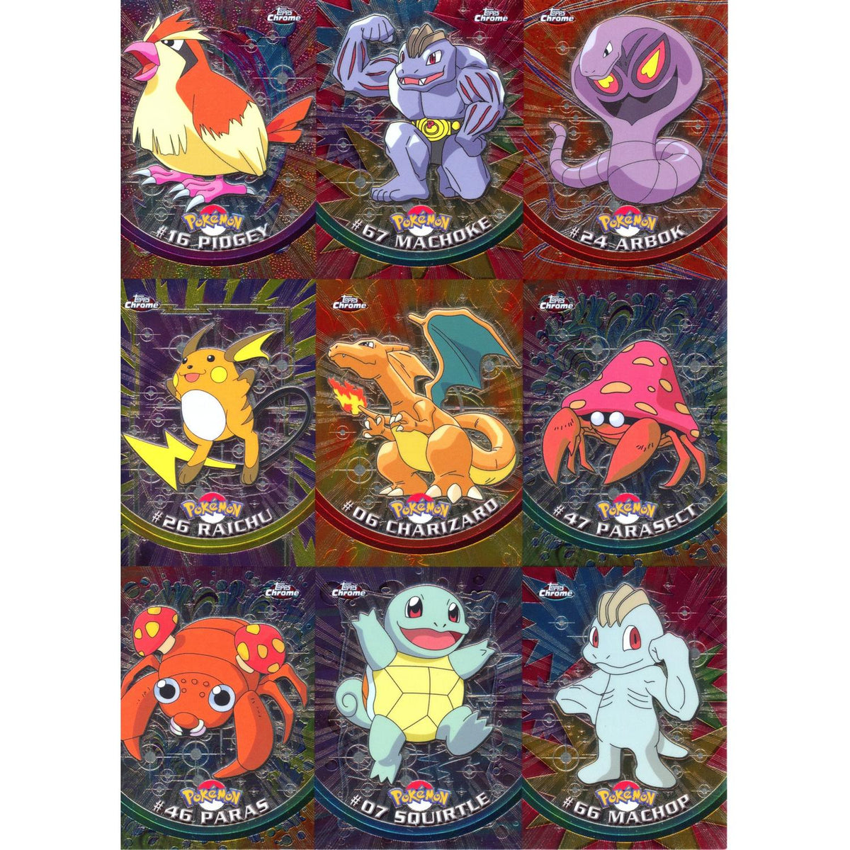 Pokémon Topps Pokemon: Topps Series 1 Chrome Promo Sheet Charizard