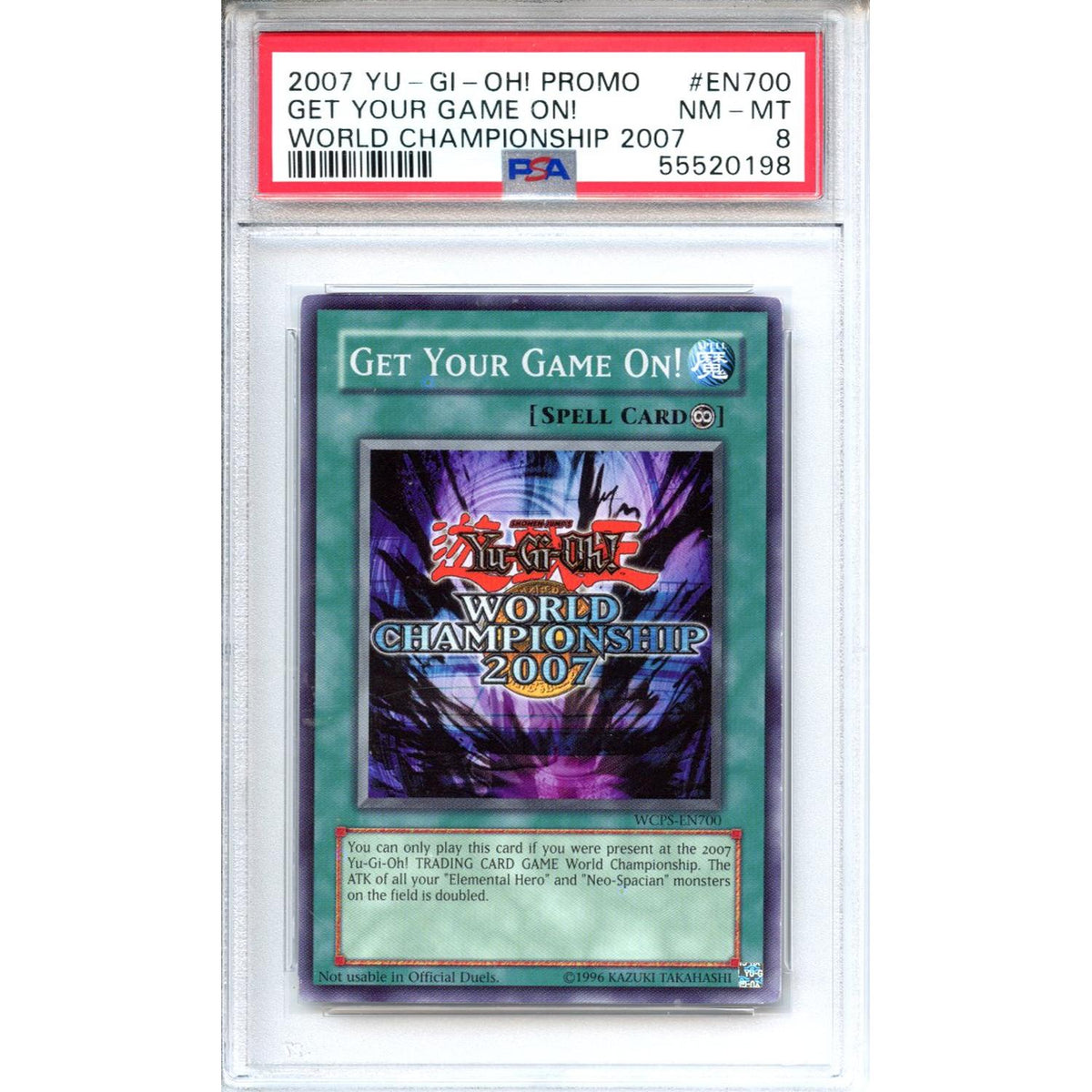 Yu-Gi-Oh Yu-Gi-Oh! Graded: Get Your Game On! World Championship Promo (2007) PSA 8