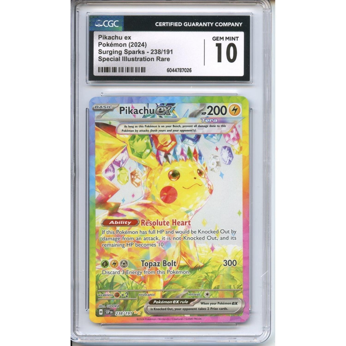 Pokémon Pokemon Graded: Pikachu EX CGC 10