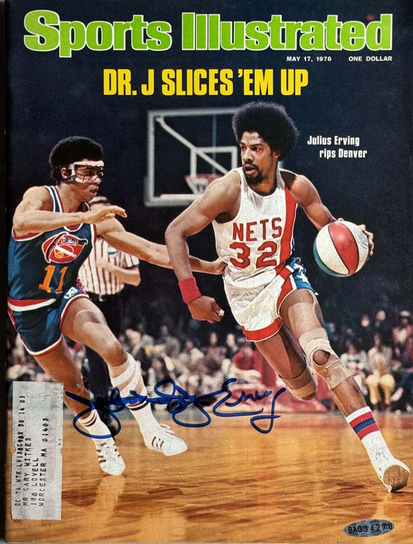 Julius Erving Signed Sports Illustrated 5/17/1976 Issue (Jsa)