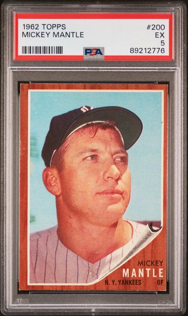 Baseball Topps Mickey Mantle 1962 Topps #200 PSA 5