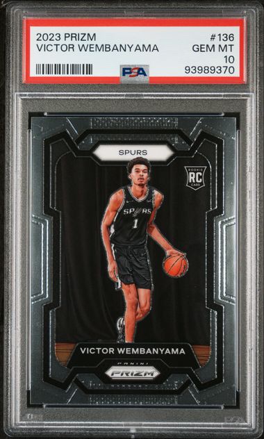 Basketball Panini Victor Wembanyama 2023 Panini Prizm #136 PSA 10