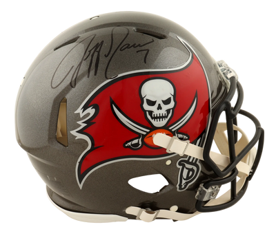 Football Jeff Garcia Autographed Buccaneers Full-Size Authentic On-Field Speed Helmet (Jsa)