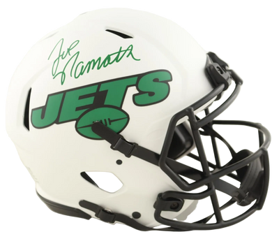 Football Joe Namath Autographed Jets Full-Size Authentic On-Field Lunar Eclipse Alternate Speed Helmet (Beckett)