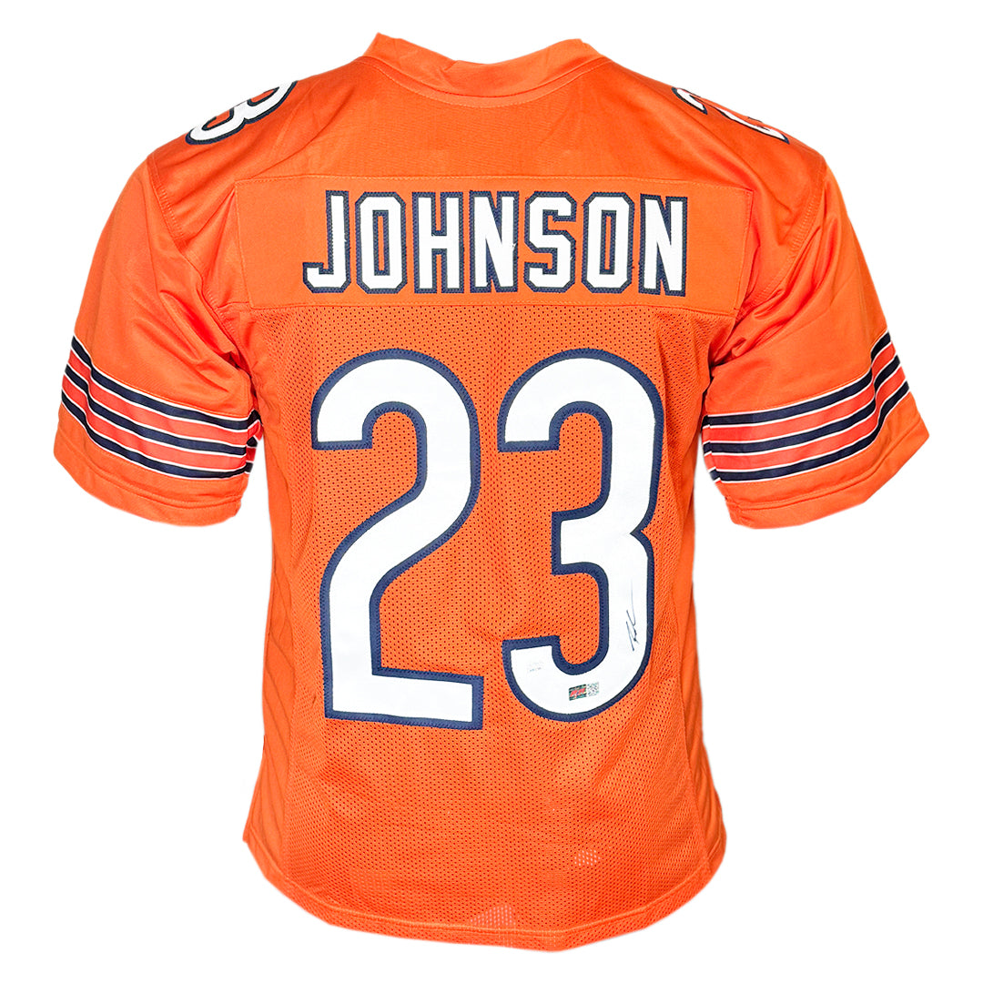 Roschon Johnson Signed Chicago Orange Football Jersey (Jsa)