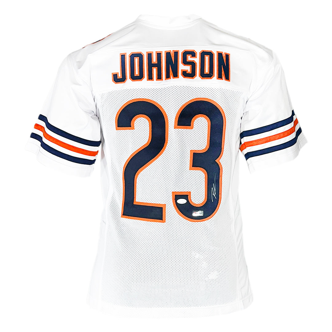 Roschon Johnson Signed Chicago White Football Jersey (Jsa)