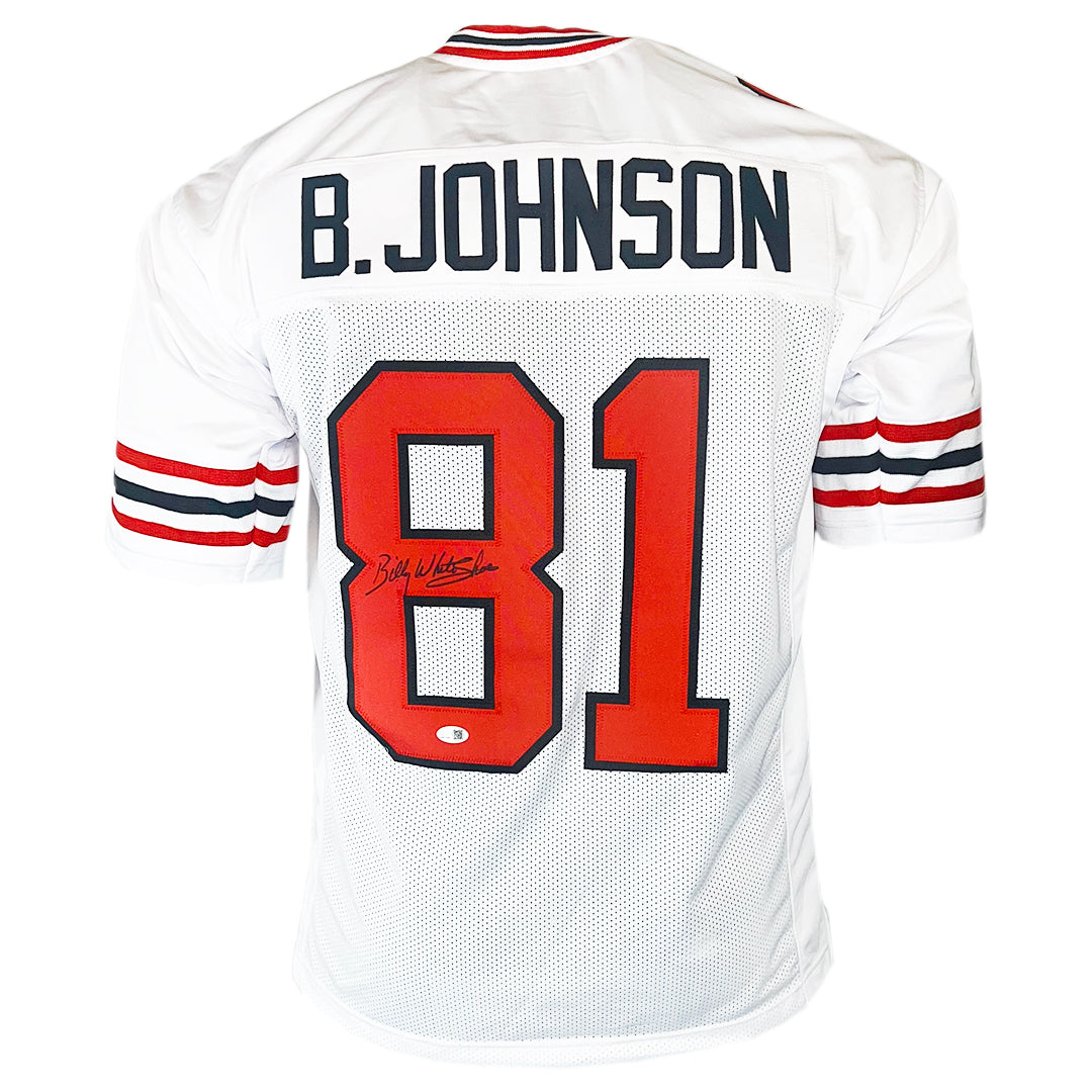Billy "White Shoes" Johnson Signed Atlanta White Football Jersey (Jsa)