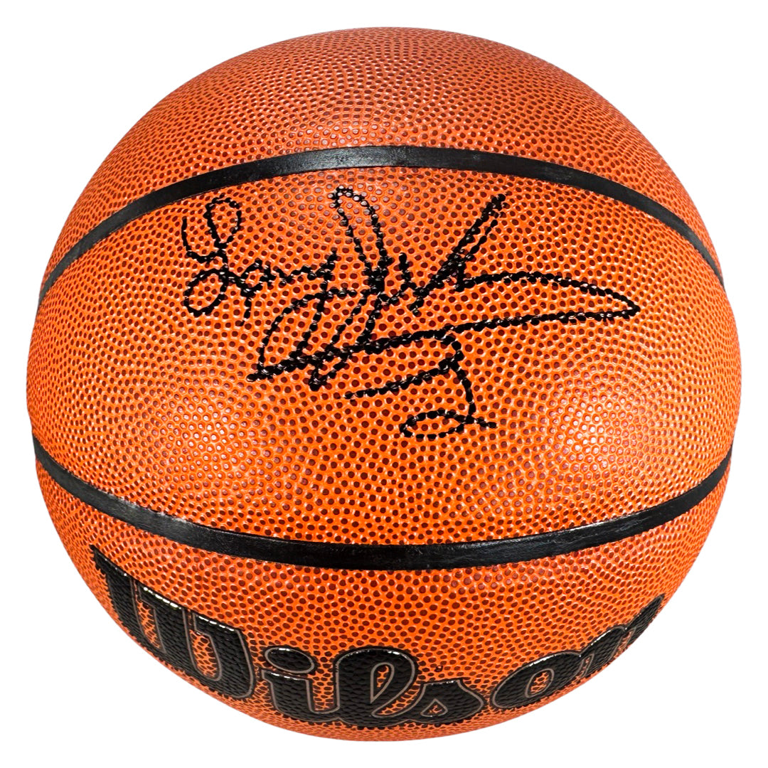 Larry Johnson Signed NBA Wilson Authentic Series Basketball (Jsa)