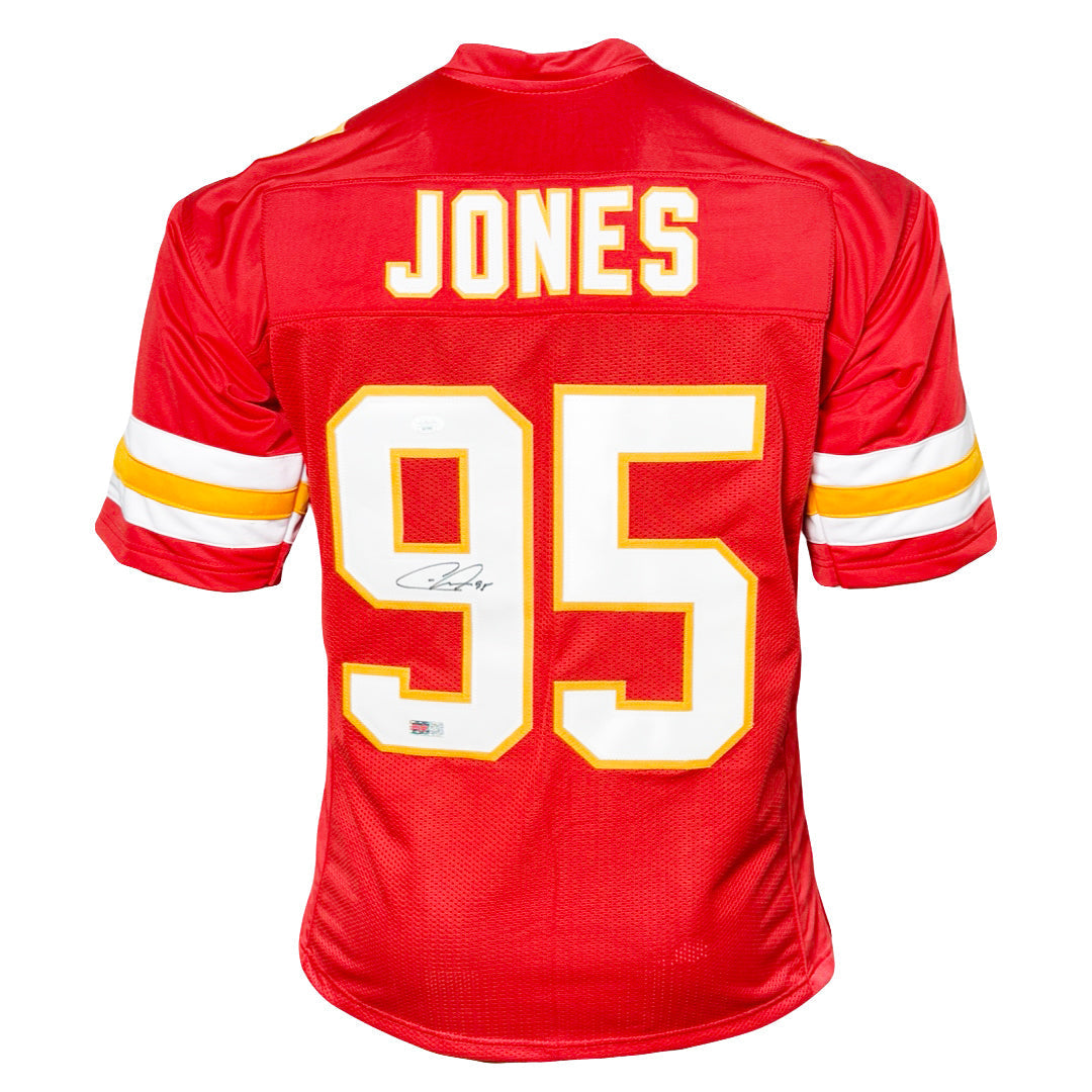 Chris Jones Signed Kansas City Red Football Jersey (Jsa)