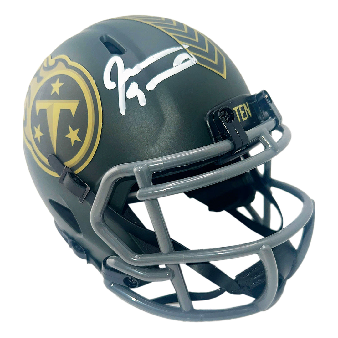 Jevon Kearse Signed Tennessee Titans Salute 2025 Mini Football Helmet (Jsa)