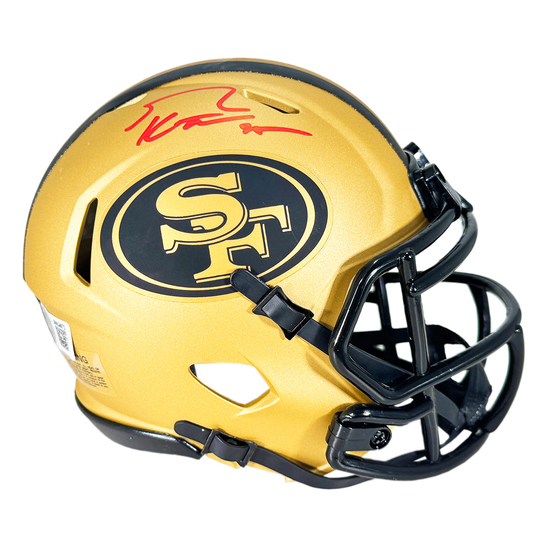 George Kittle Signed San Francisco 49Ers Rave Mini Football Helmet (Beckett)