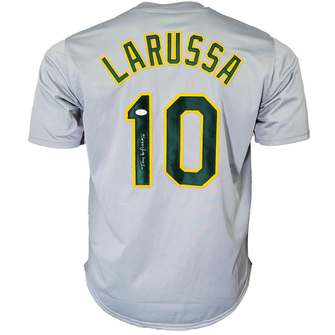 Tony Larussa Signed Oakland Grey Baseball Jersey (Jsa)