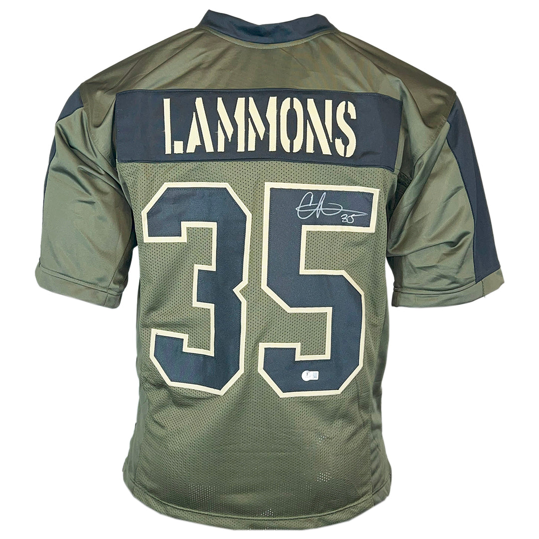 Chris Lammons Signed Indianapolis Green Salute To Service Football Jersey (Beckett)