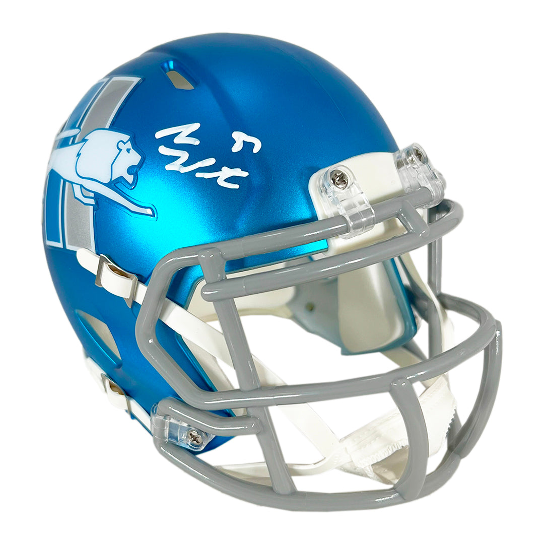 Sam Laporta Signed Detroit Lions Alt 2023 Speed Mini Football Helmet (Beckett)