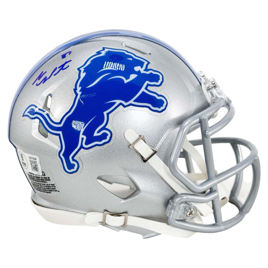 Sam Laporta Signed Detroit Lions Speed Mini Football Helmet (Beckett)
