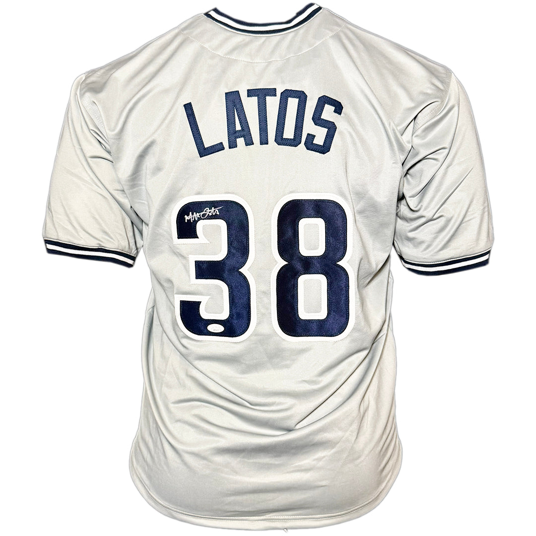 Mat Latos Signed San Diego Grey Baseball Jersey (Jsa)