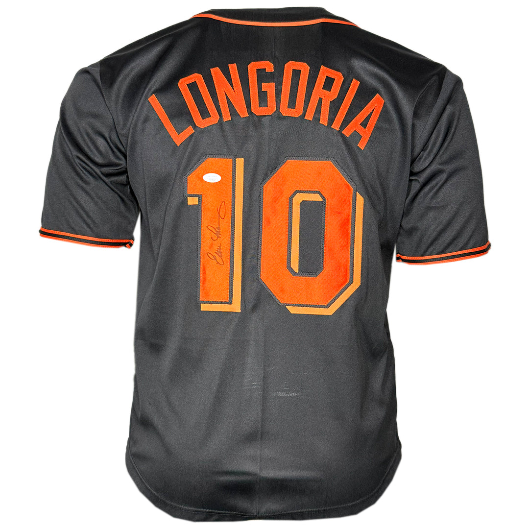 Evan Longoria Signed San Francisco Black Baseball Jersey (Jsa)
