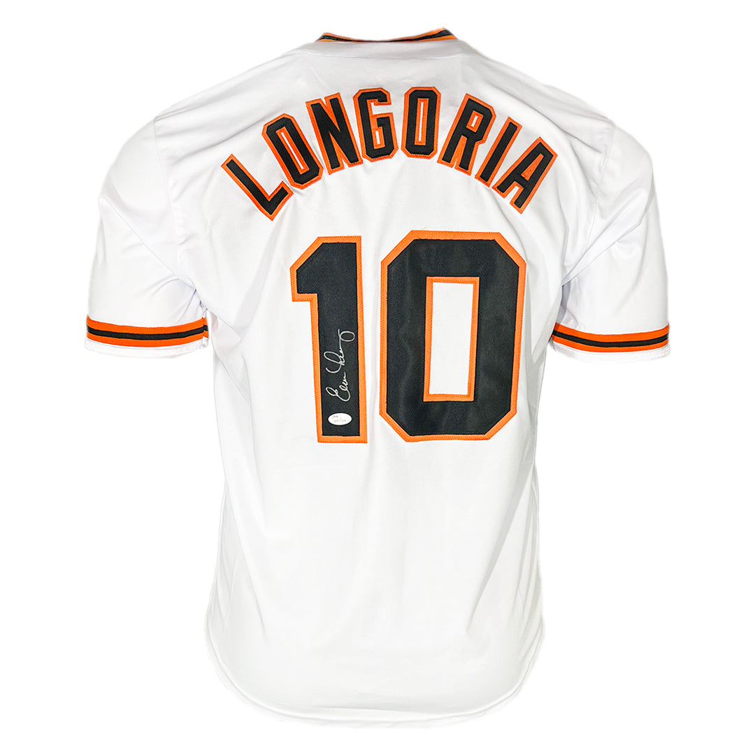 Evan Longoria Signed San Francisco White Signed On 1 Baseball Jersey (Jsa)