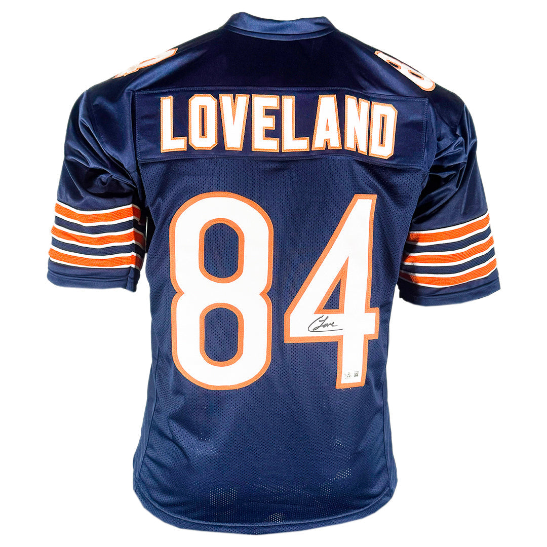 Colston Loveland Signed Chicago Navy Game Style Football Jersey (Jsa)