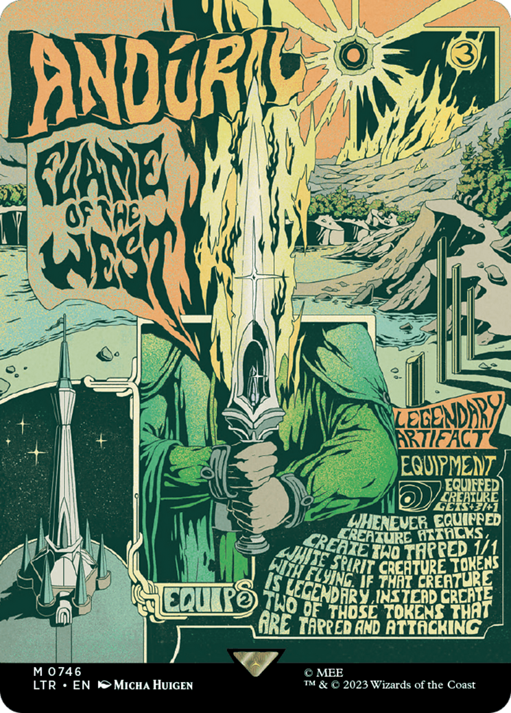 Magic The Gathering Anduril, Flame Of The West (Borderless Poster) - Universes Beyond: The Lord Of The Rings: Tales Of Middle-Earth (Ltr)