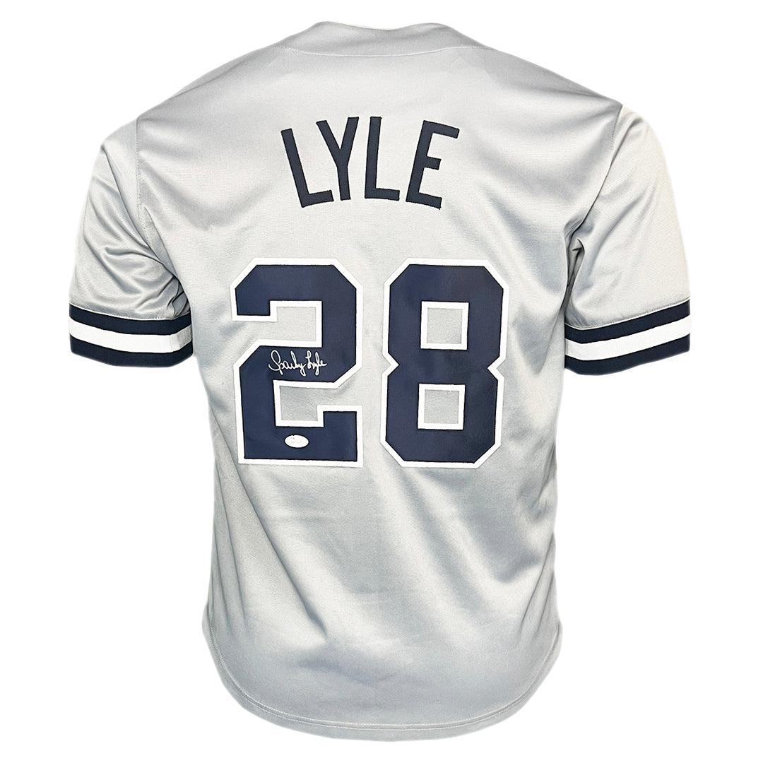 Sparky Lyle Signed New York Grey Baseball Jersey (Jsa)