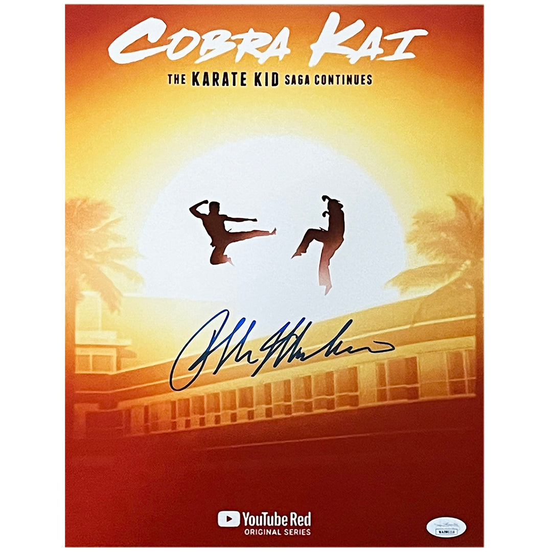 Ralph Macchio Signed Cobra Kai Karate Kid Pose 3 8X10 Photo (Jsa)