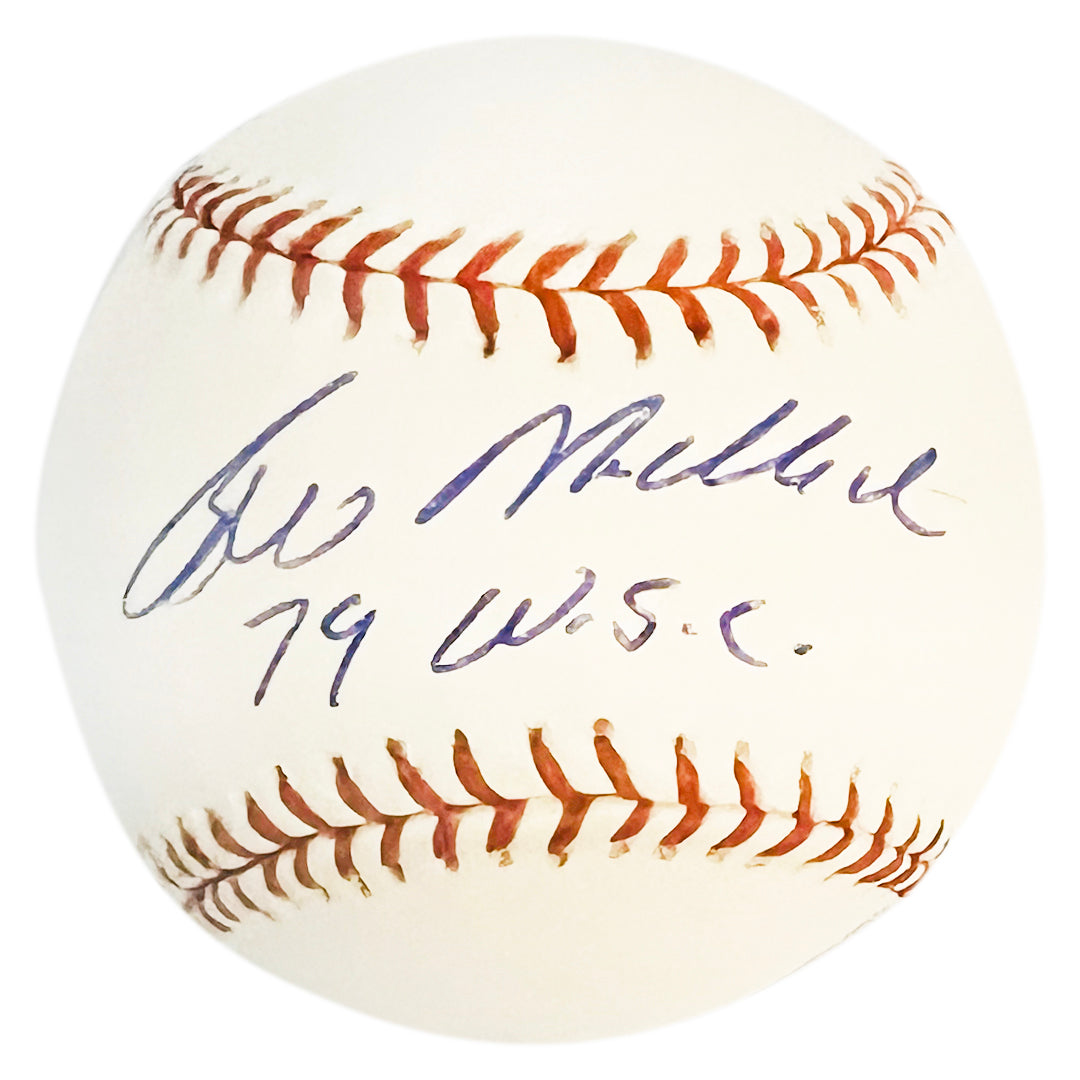 Bill Madlock Signed 79 Wsc Inscription Rawlings Official Major League Baseball (Jsa)