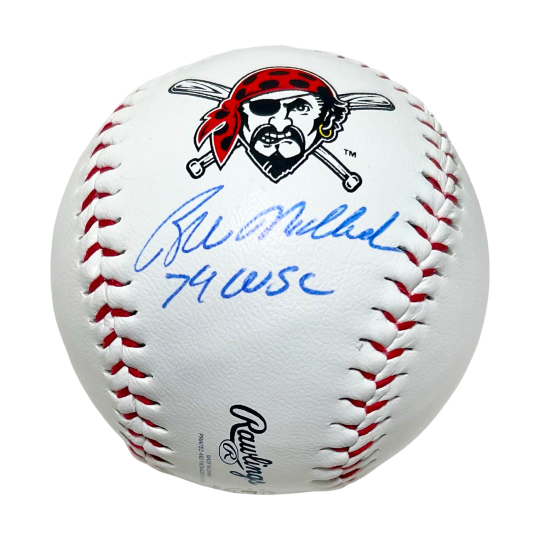 Bill Madlock Signed 79 Wsc Inscription Rawlings Pittsburgh Pirates Official Logo Baseball (Jsa)