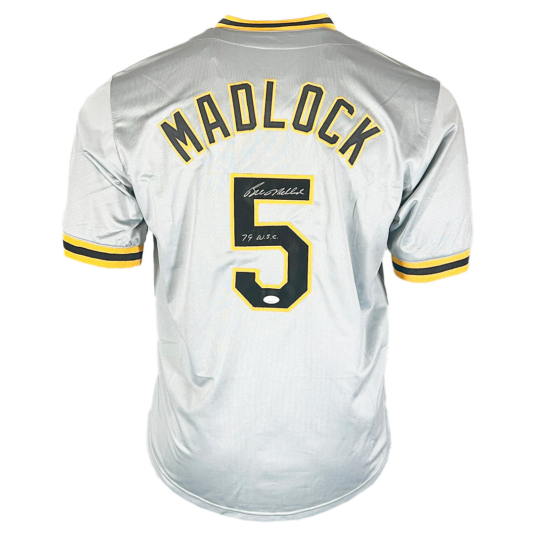 Bill Madlock Signed 79 Wsc Inscription Pittsburgh Grey Baseball Jersey (Jsa)