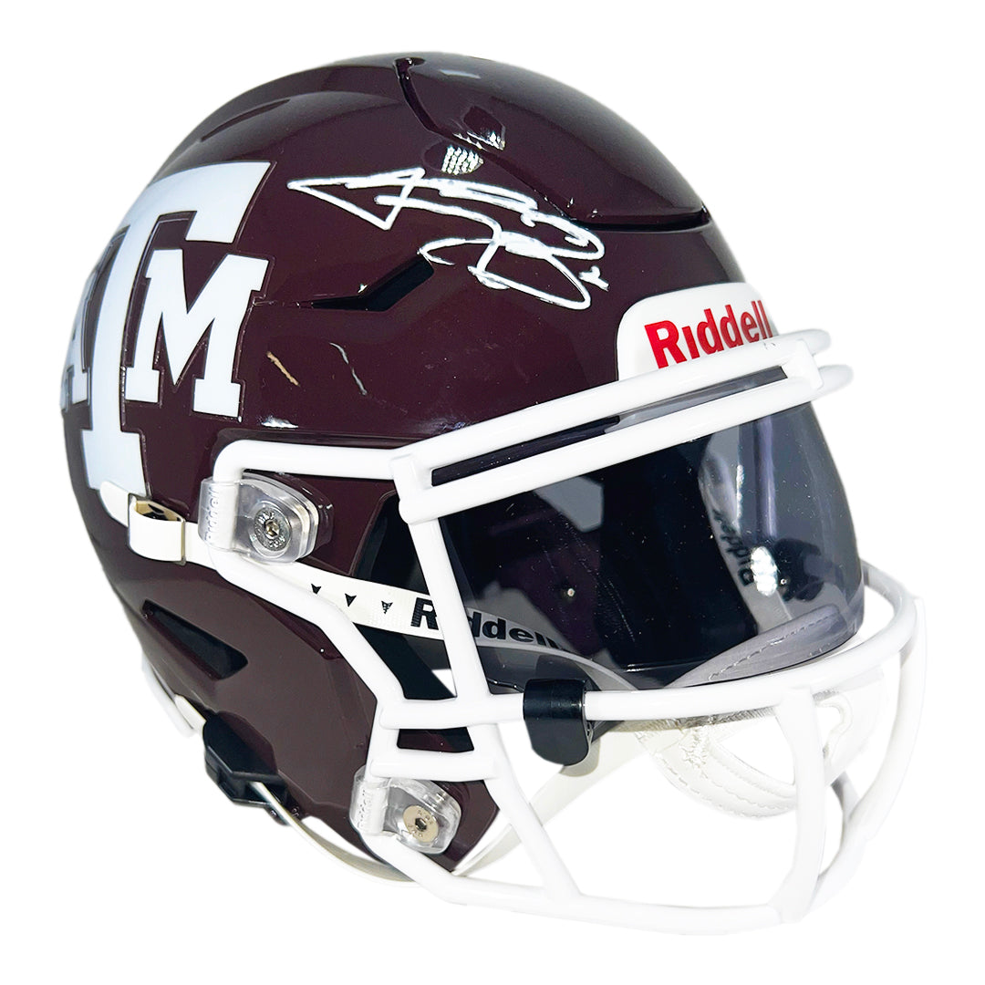 Johnny Manziel Signed Texas A&M Aggies Midi Speedflex Mini Football Helmet (Beckett)