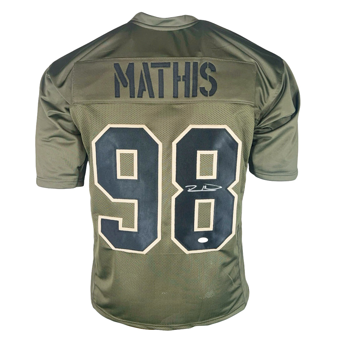 Robert Mathis Signed Indianapolis Salute To Service Football Jersey (Jsa)