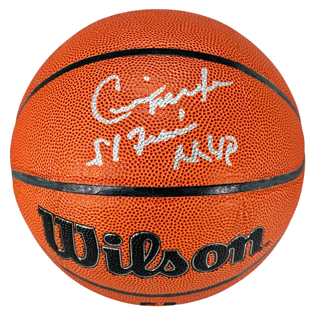 Cedric Maxwell Signed Finals Mvp Inscription Wilson Authentic Series Basketball (Beckett)