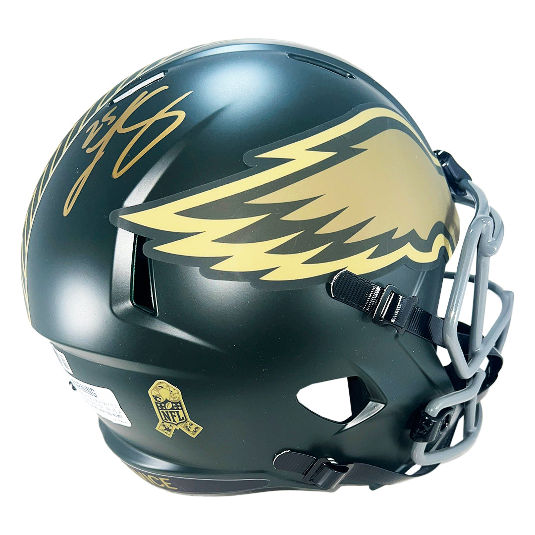 Lesean Mccoy Signed Philadelphia Eagles Salute 2025 Full-Size Replica Football Helmet (Beckett)