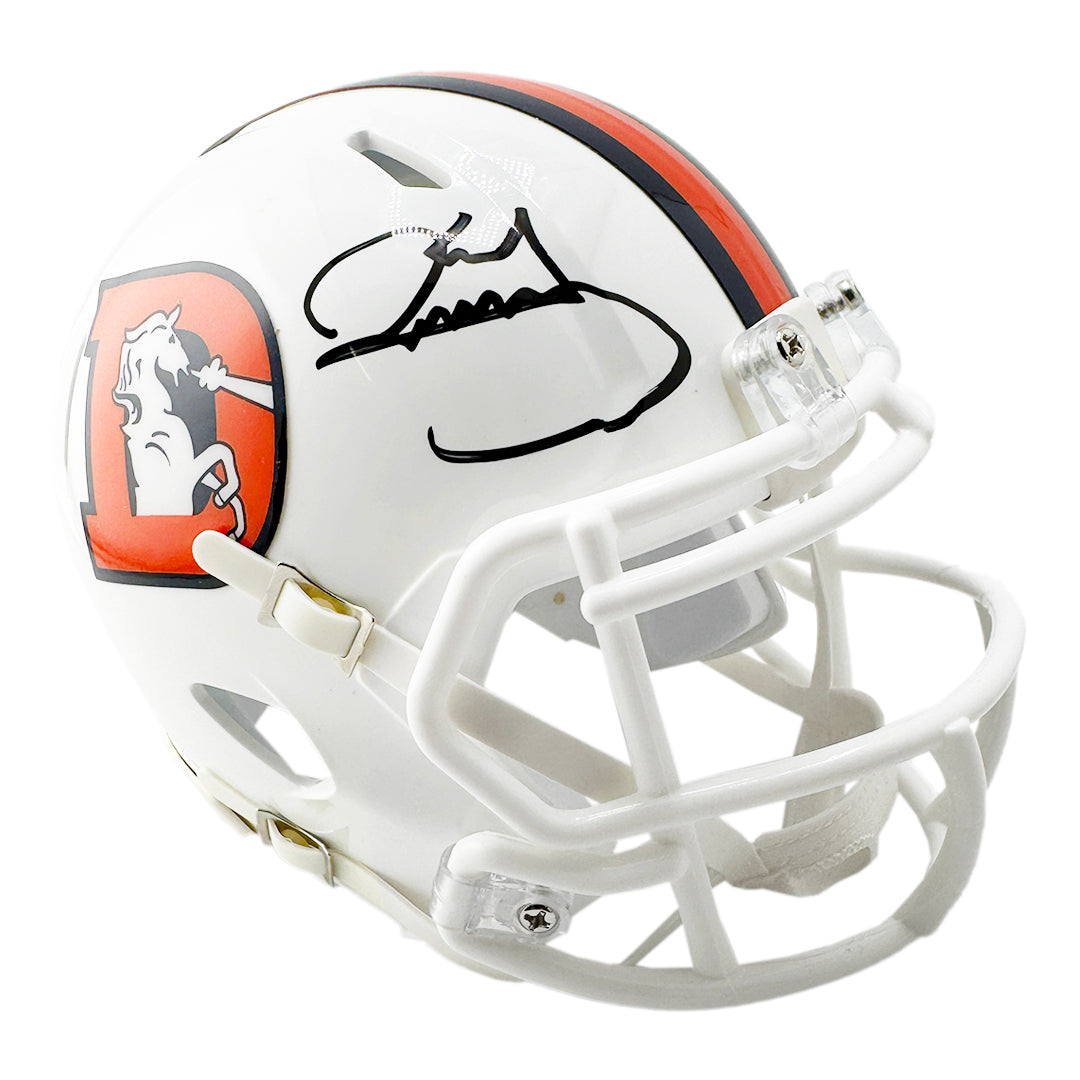Karl Mecklenburg Signed Denver Broncos Alt 2023 Speed Mini Football Helmet (Jsa)