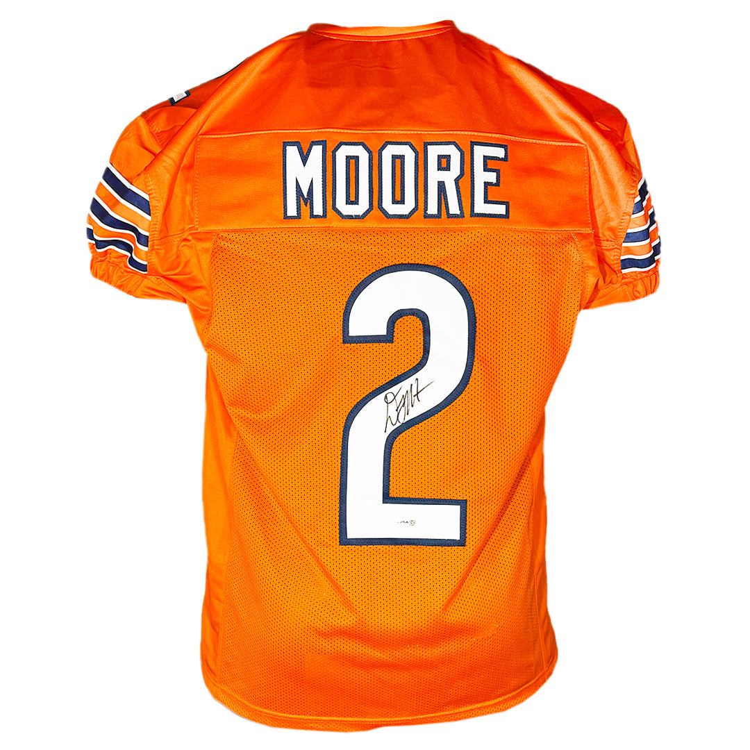 Dj Moore Signed Chicago Orange Game Style Football Jersey (Jsa)