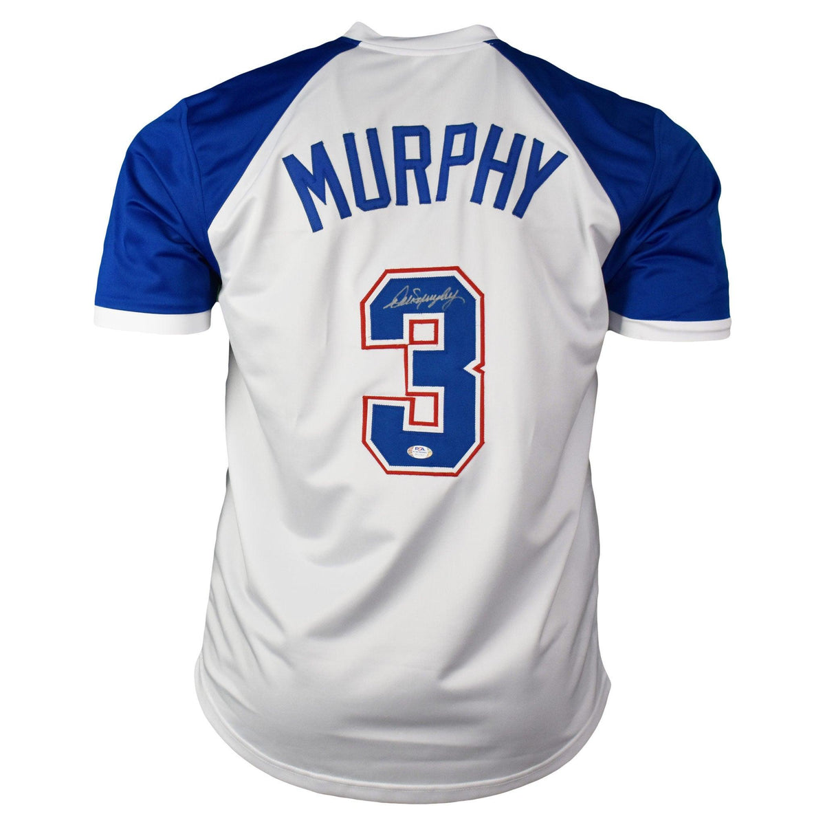 Dale Murphy Signed Atlanta White Baseball Throwback Jersey (Jsa)