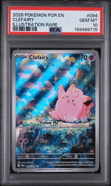 Pokémon Clefairy PokéMon Prefect Order Illustration Rare #094/088 PSA 10
