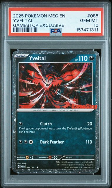 Pokémon PSA 10 Yveltal Gamestop Exclusive